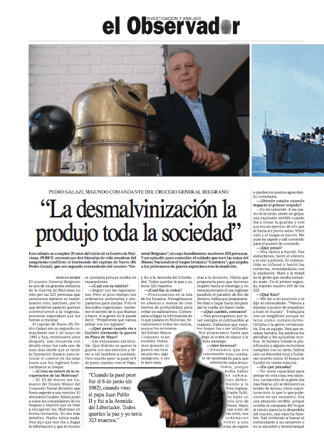 “La desmalvinización la produjo toda la sociedad”