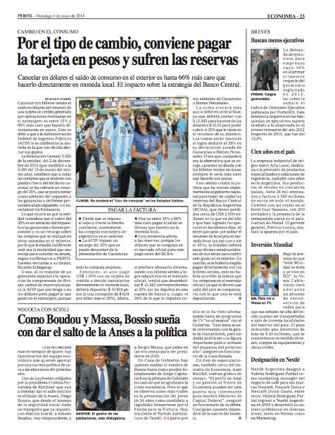 Por el tipo de cambio, conviene pagar la tarjeta en pesos y sufren las reservas.