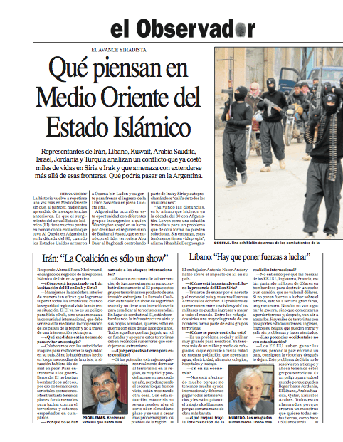 Qué piensan en Medio Oriente del estado islámico.